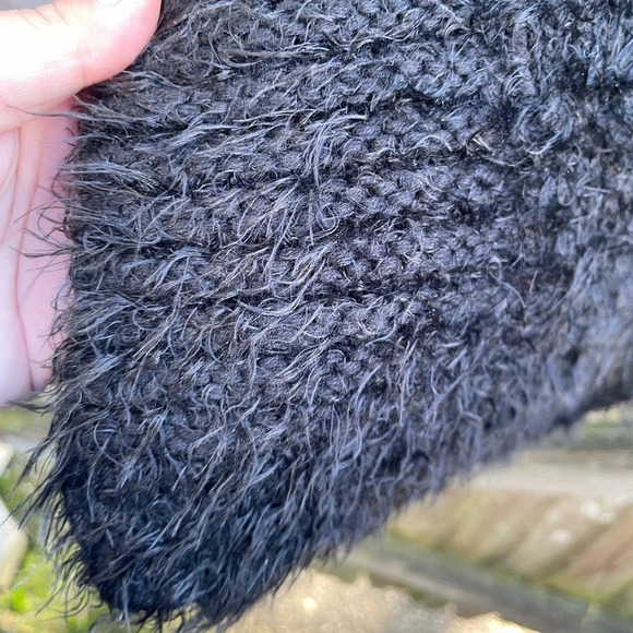 CASLON BLACK MOCK NECK FUZZY SWEATER - Picture 5 of 6